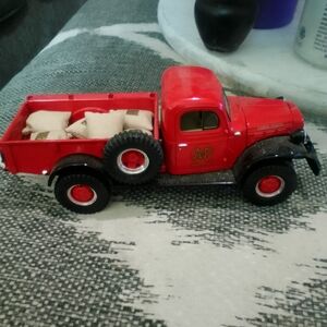 Red Toy Truck with Cargo by